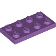 Lego Plate 2 x 4 / Medium Lavender