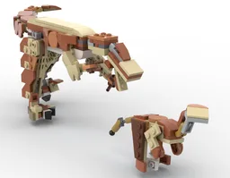 Velociraptor and Gallimimus