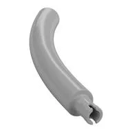 Animal Body Part / Plant, Tail / Neck / Branch / Trunk, Middle Section with Pin, Round Pin Hole / Pearl Light Gray