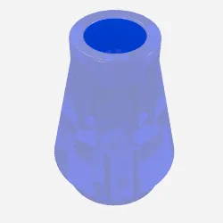Cone 1 x 1 [No Top Groove] / Trans-Dark Blue