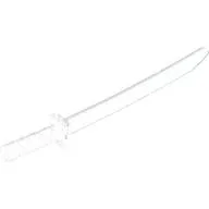 Weapon Sword / Katana / Shamshir with Capped Pommel [Square Guard] / Opal Trans-Clear