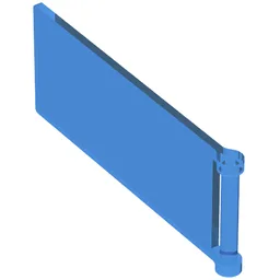 Flag 7 x 3 with Rod / Trans-Dark Blue
