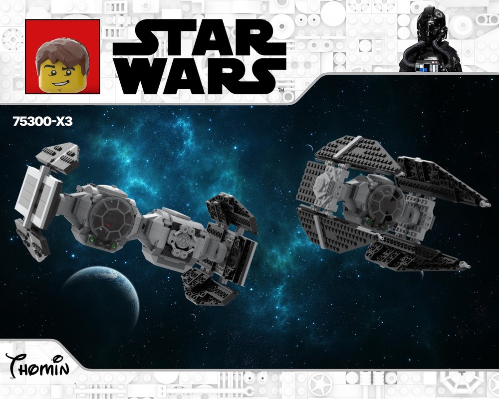 Lego Tie Bomber & Interceptor out of 3 x 75300 Imperial TIE Starfighter