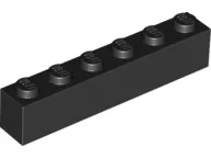 Brick 1 x 6 / Black