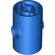 Lego Brick Round 2 x 2 x 3 D. Tube with Axle Holes (Crossholes) at Each End, Pin Holes In Sides / Blue