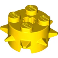 Brick Round 2 x 2 Special with Spikes / Yellow