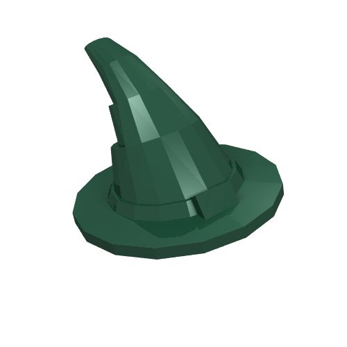 Lego Hat, Wizard, Slightly Textured [New Version] / Dark Green