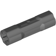 Lego Technic Driving Ring Connector Smooth [2 rounded and 2 flat side walls] / Dark Bluish Gray