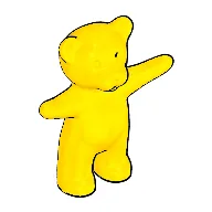 Belville / Scala, Animal, Teddy Bear - Arms Up / Yellow