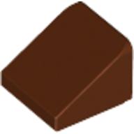 Lego Brick Sloped 30° 1 x 1 x 2/3 (Cheese Slope) / Reddish Brown