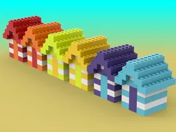 Colour Theory Beach Huts