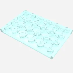 Plate 4 x 6 / Trans-Light Blue