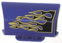 Technic, Panel Engine Block Half / Side Intake with Black Flames Pattern Model Right Side (Stickers) - Set 5982