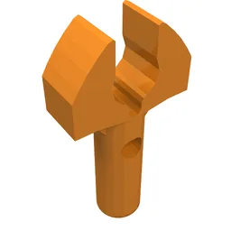 Bar 1L with Clip [Cut Edges and One Side Hole] [Gap in Clip] / Orange