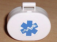 Lego Scala Utensil Oval Case with EMT Star of Life Pattern (Sticker) - Sets 5875 / 5876