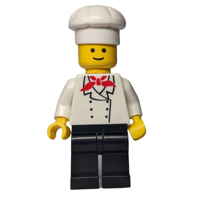 Lego Chef, Red Neckerchief, Black Legs (3626b Head)