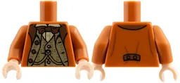 Torso Harry Potter Suit over Dark Tan Vest and White Shirt with Reddish Brown Bow Tie Pattern / Dark Orange Arms / Light Nougat Hands