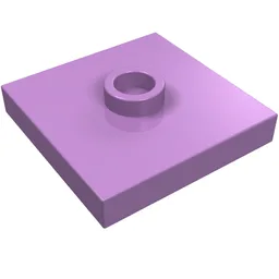 Plate Special 2 x 2 with Groove and Center Stud (Jumper) / Medium Lavender