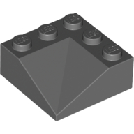 Lego Brick Sloped 33° 3 x 3 Double Concave / Dark Bluish Gray