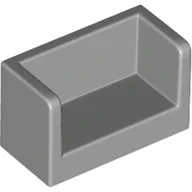 Panel 1 x 2 x 1 with Rounded Corners and 2 Sides / Light Bluish Gray