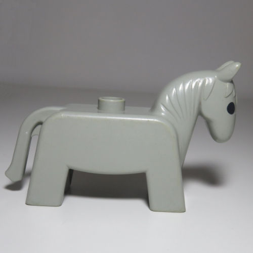 Lego Duplo Animal Horse / Pony, Eyes Solid Black / Light Gray