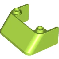 Windscreen 3 x 4 x 1 1/3 with 2 Studs on Top / Lime