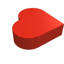 Tile 1 x 1 Heart / Red