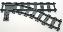 Vehicle Track, Train, Plastic (RC Trains) Switch Point Right