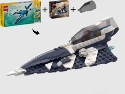 Plo Koon's Delta 7 Starfighter - Alternate Build of 75400 Microfighter & 31160 Race Plane