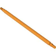 Flexible Ribbed Hose 8mm Ends 19L / Orange
