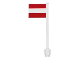 Flag on Flagpole, Straight with Austria Pattern (Stickers)