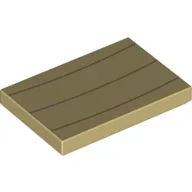 Tile 2 x 3 with Dark Tan Lines Print / Tan