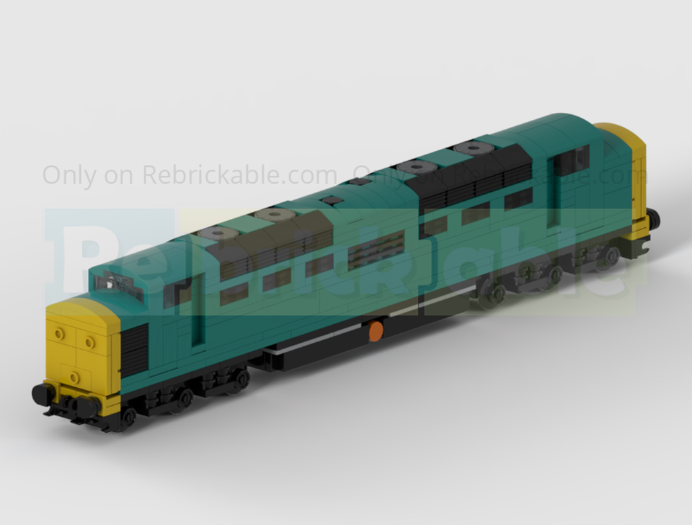 Lego 4-Wide BR Class 55 Deltic Diesel Locomotive Train In British Rail Blue Livery