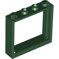 Window 1 x 4 x 3 without Shutter Tabs / Dark Green