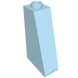 Brick Sloped 75° 2 x 1 x 3 with Hollow Stud / Bright Light Blue