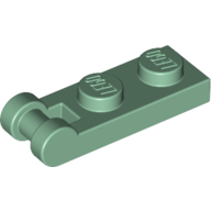 Lego Plate Special 1 x 2 with Handle on End [Closed Ends] / Sand Green