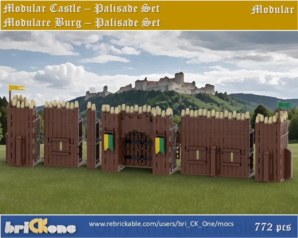 Lego Modular Caste Palisade / Outer Bailey - Palisade / Vorburg
