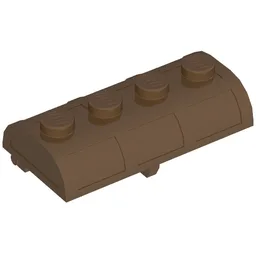Treasure Chest Lid [Thick Hinge] / Brown
