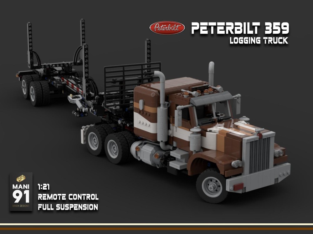 Lego Peterbilt 359 Logging Truck