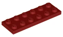 Plate 2 x 6 / Dark Red