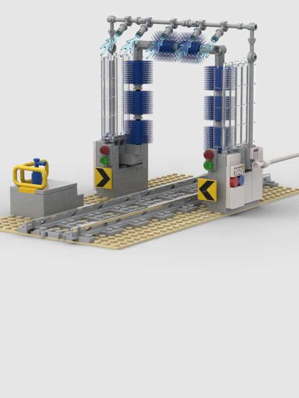 Lego Eisenbahn Zugwaschanlage Eisenbahnwaschanlage - train washer