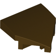 Lego Brick Wedged, Curved 2 x 2 with Stud Notches / Dark Brown