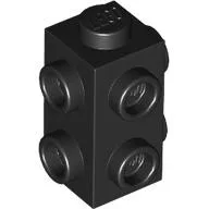Brick Special 1 x 1 x 1 2/3 with 6 Studs on 3 Sides / Black
