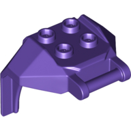 Lego Plate Special, 2 x 2 Studs and Handle, Closed Ends (Mech Chest Plate / Armor) / Dark Purple