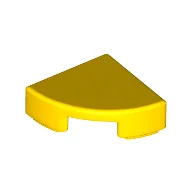 Tile Round 1 x 1 Quarter / Yellow