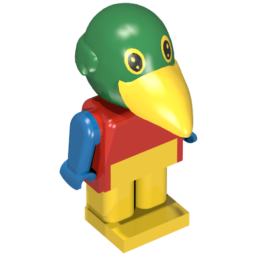 Lego Fabuland Figure Parrot / Red