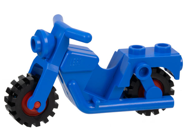Lego Motorcycle Town with Red Wheels with Black Tires (x81 / 3464c02)