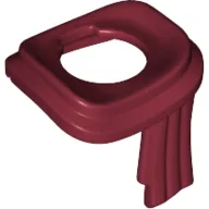 Minifig Neckwear Long Scarf Wrapped Around Neck / Dark Red