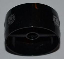 Lego Cylinder 4 x 4 x 1 2/3 with Pin Holes and Center Bar with 2 Filler Caps Pattern (Stickers) - Set 7643