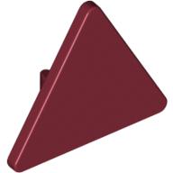 Lego Road Sign Clip-on 2.2 x 2.667 Triangular / Dark Red